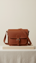 Rich cognac crossbody bag